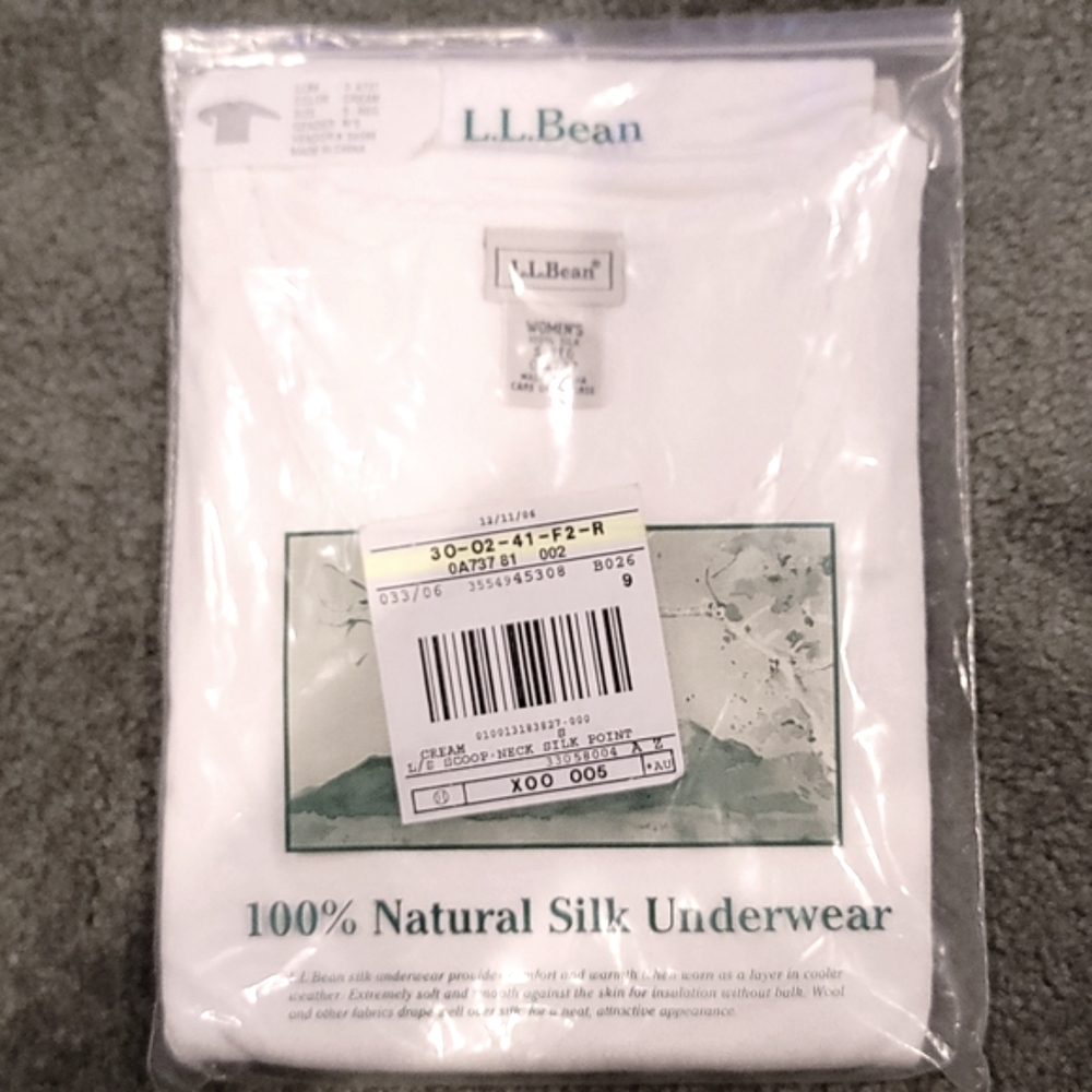 LL Bean Natural Silk long underwear